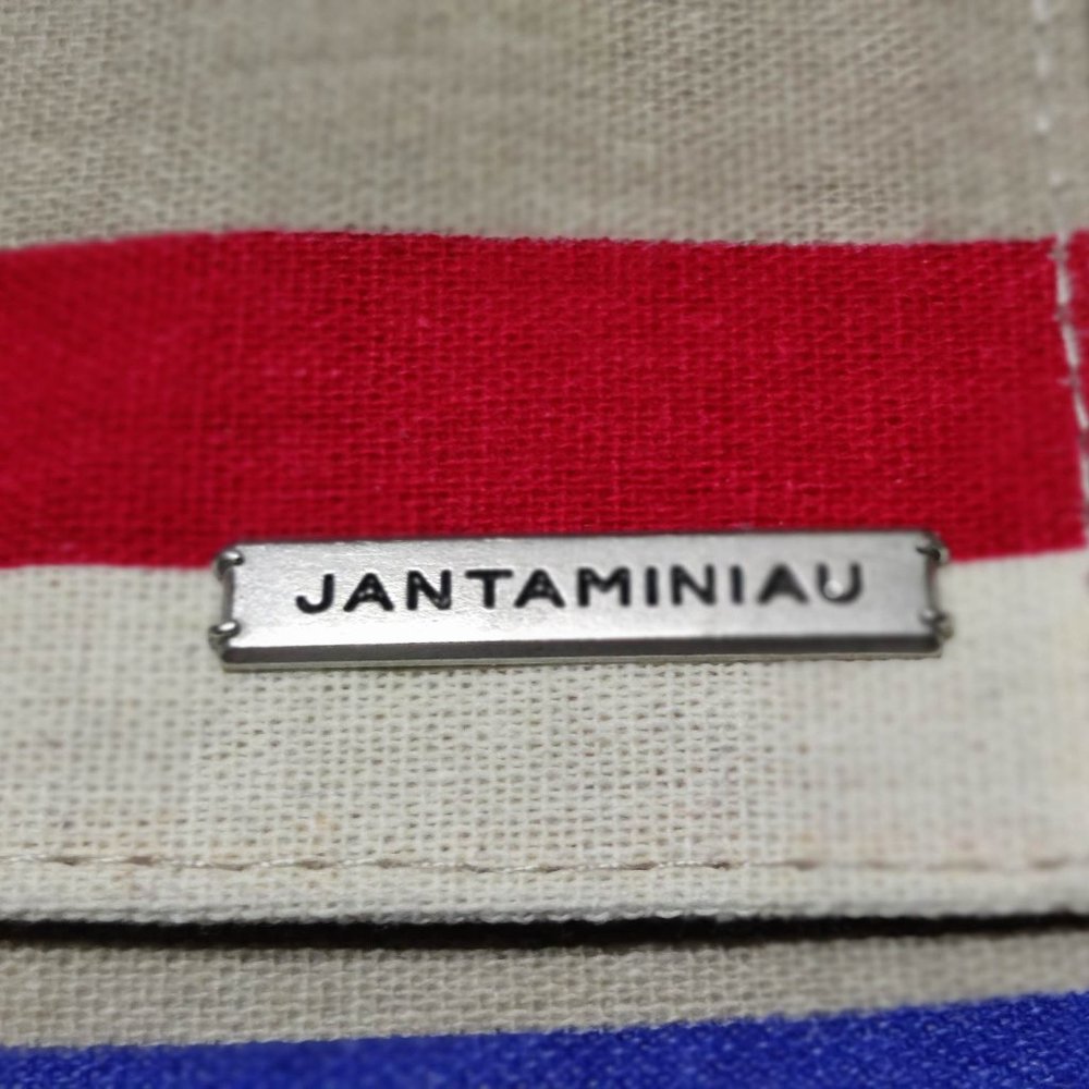 Jantaminiau, Pouch, Red, White, Blue, Canvas